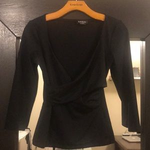 Bebe!!!!! Deep V-Neck Cross Cross Top!